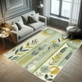 thumbnail image 5 of Ambesonne Mid Century Modern Decorative Rug Carpet, Retro Simplistic, 2' 5" x 5', Mint Green and Mustard, 5 of 5