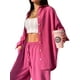 thumbnail image 2 of Txlixc Traje de 2 piezas para mujeres, cuello de solapa de manga larga, camisa de una sola fila Txlixc  moda, 2 of 6