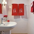 thumbnail image 2 of Serafina Home Valentine Hand Towel: Red with Bike with Hearts Embroidery, 100% Cotton, 2 of 6