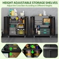 thumbnail image 5 of JAORD Black Mobile Metal Tool Chest with Steel Garage Cabinet with Wheels& Two Door, Assembly Required, 5 of 7