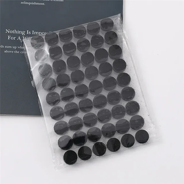 Autocollants Ronds pour Pièces de Monnaie 10/15/20mm Noir Blanc Points Collants Autocollants à Scratch Colle Forte pour Usage Domestique DIY