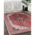 thumbnail image 3 of Ahgly Company Machine Washable Indoor Square Industrial Modern Silver Pink Area Rugs, 8' Square, 3 of 7