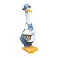 thumbnail image 4 of Duck Statue Garden Statue Decor Collections, Adorable Duck Indoor Outdoor Garden Duck Ornament Resin Duck Statues Figurines for Backyard Garden B Gray, 4 of 8