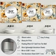 thumbnail image 4 of Designart "Country Charm Beige Floral Mix I" Floral Square Mirror Wall Decor Cottage - Large Beige Square Bathroom Mirror - Square Printed Wall Mirror Art, 4 of 5