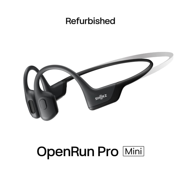 Shokz OpenRun Pro Mini Bone Conduction Open Ear Bluetooth Headphones for Sports with Cooling Wristband (Black)