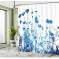 thumbnail image 5 of Ambesonne Blue White Shower Curtain, Wildflowers Blooms, 69"Wx70"L, White Blue, 5 of 5