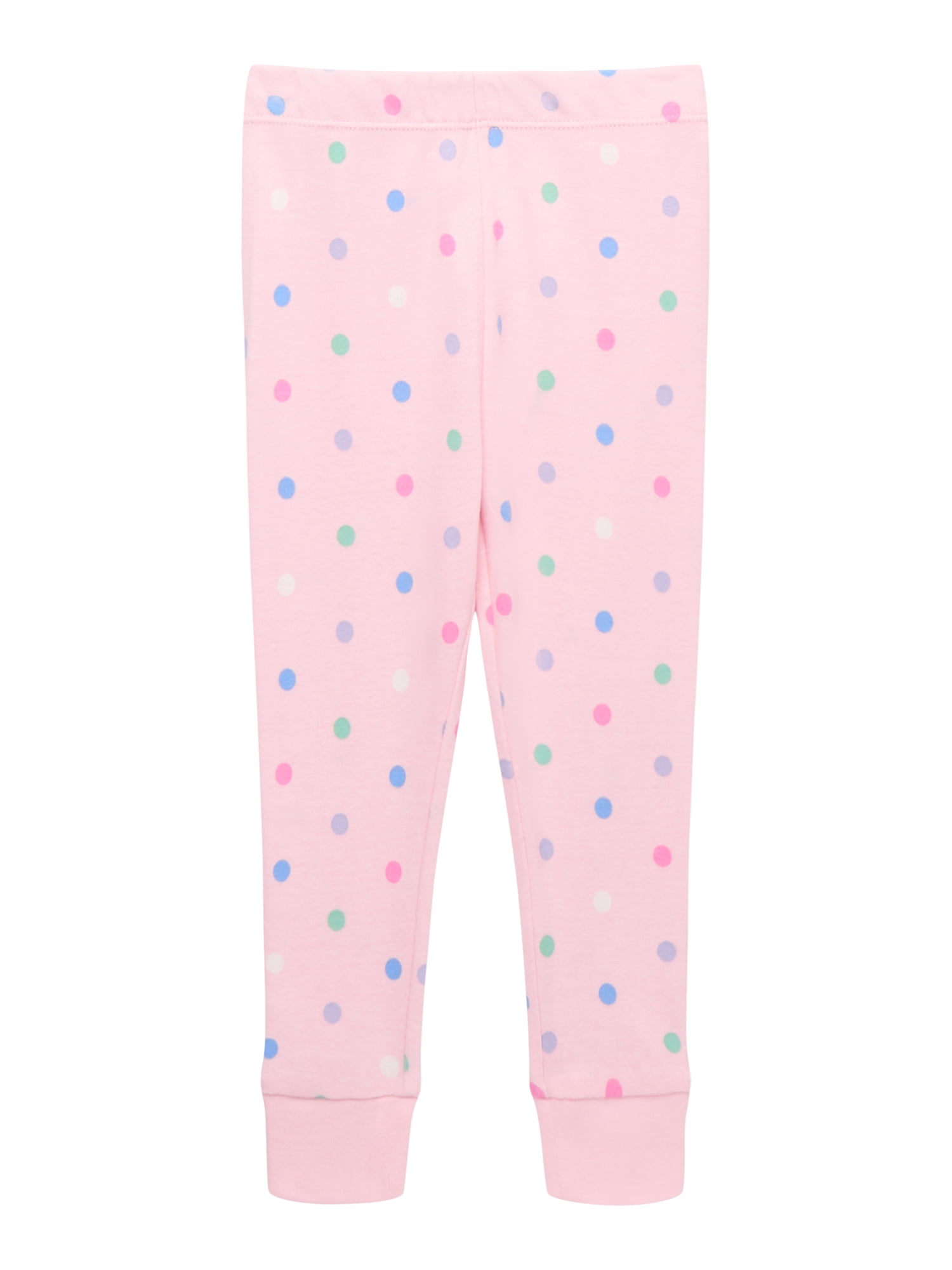 Wonder Nation Toddler Girls Cotton Sleep Tee and Pants Snug Fit Pajama Set, 6-Piece, Sizes 12M-5T