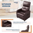 thumbnail image 5 of Garvee Electric Recliner Chair for Adult, Lazy Boy Recliner with Tall Back & Overstuffed Seat, Brown, 5 of 7