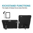 thumbnail image 3 of ELEHOLD Rugged Hybrid Case for iPad Pro 12.9 2022/2021/2020/2018 Three-Layer Full Protection Hidden Kickstand Pencil Holder Shockproof Durable Case for iPad Pro 12.9 inch,Black, 3 of 7