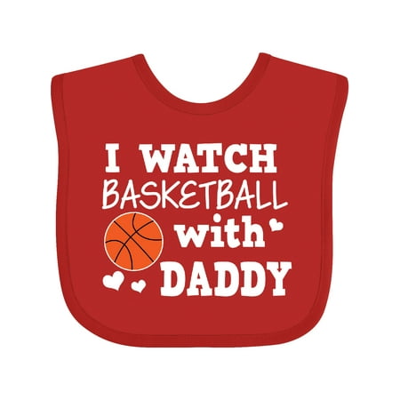 

Inktastic I Watch Basketball with Daddy Gift Baby Boy Bib