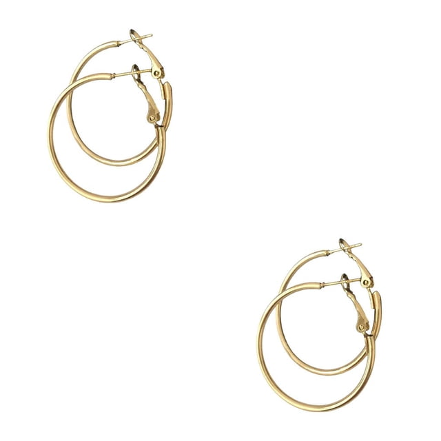 Qarigey 1 par de pendientes de niña, pendientes de aro grande para mujer, regalo para amiga, decoración para mujer Type3 NO3