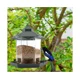 thumbnail image 1 of Comedero para pájaros, contenedor de comida para pájaros colgante impermeable con techo y bandeja para jardín al aire libre, patio trasero, comedero para semillas de pájaros silvestres a, 1 of 4