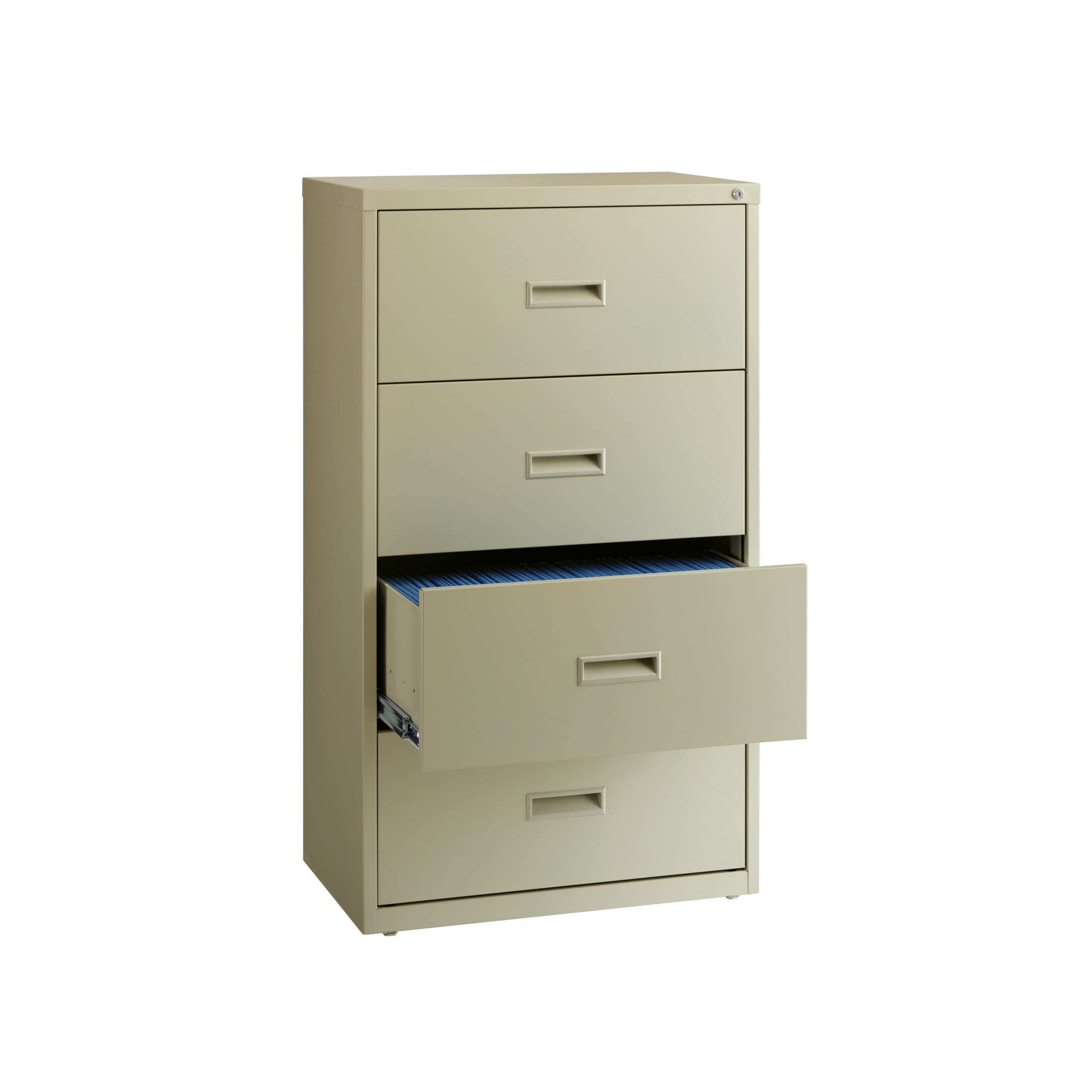 Hirsh 30 Inch Wide 4 Drawer Metal Lateral File Cabinet for Home and Office, Holds Letter, Legal and A4 Hanging Folders, Putty