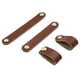 thumbnail image 3 of Tirador de cuero para puerta de armario de muebles Tirador de cuero para bolso Tirador de cuero para cajón Tirador de cuero para puerta de armario con hebilla Marrón y negro, 3 of 5