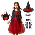 thumbnail image 3 of Disfraz de vampiro para niña, vestido de fantasía para carnaval, Cosplay para fiesta de 2 a 12 años, disfraz de Disney para actuación en escenario, 3 of 5
