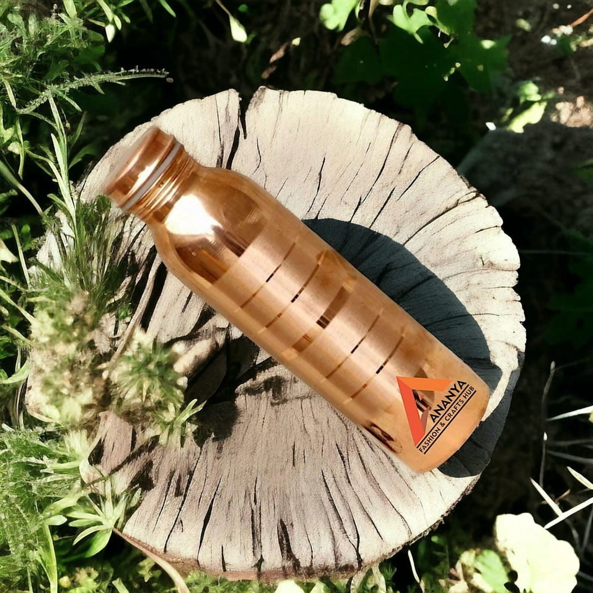 Copper Water Bottle Silvertouch Finish Water Vacuum Flask Health Benefits 1 Ltr For Ayurveda Health Benefits