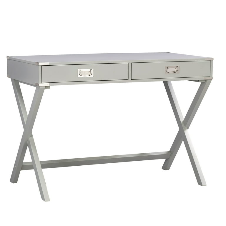 Weston Home X-Base Campaign Writing Desk - Silver Birch