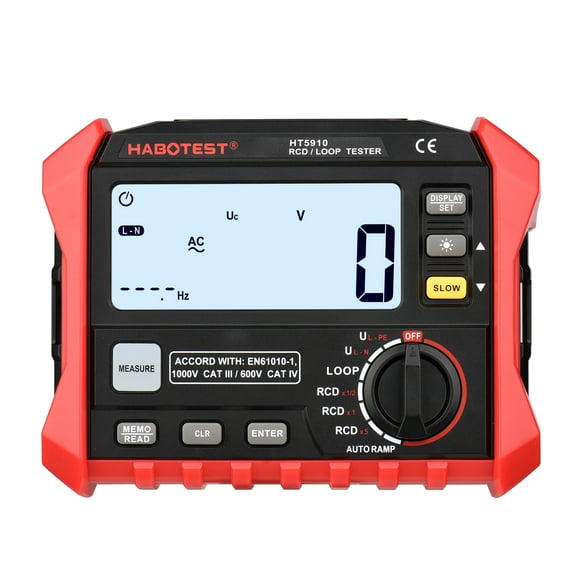 HT5910 Medidor de resistencia digital LCD de 4,7 pulgadas Probador de interruptor de fuga HABOTEST Probador de interruptor de fugas