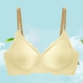 thumbnail image 2 of Hontri Wireless Full Coverage Sports Bra Women's No Underwire Bralette - Full Coverage Soft Support Sports Bra - Comfortable Everyday & Light Workout Bra (S-XXL) (Yellow | XL), 2 of 3