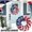A03, variant on 4th of July Hanging Wreaths for Cabinets Patriotic Red White and Blue Artificial Candle Ring Wreath Pillar Candle Holder Wreath for Farmhouse Independence Day Memorial Day Porch Front Door