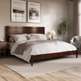 thumbnail image 1 of Berkshire King Wood Low Profile Platform Bed in Walnut, 1 of 13