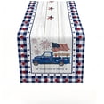 thumbnail image 2 of Tepsmf Independence Day Table Runner USA Flag Themed Linen Tablecloth 72 Inches for Festive Dining Table Decor, 2 of 6
