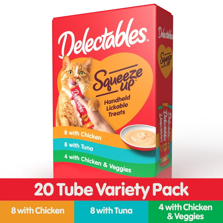 Hartz Delectables Squeeze Up Variety Packs Interactive Lickable