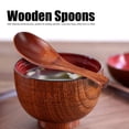 thumbnail image 3 of Mgaxyff 2pcs Household Kitchen Wooden Soup Short Handle Spoon Tableware Cutlery,Soup Spoon,Wooden Spoon, 3 of 9