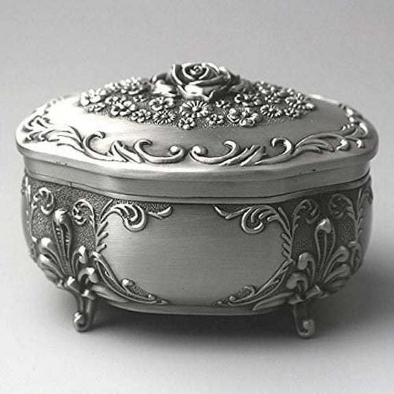 Sinzyo Oval Emboss Alloy Metal Music Box Wind Up Movement Musical Boxs for Christmas/Birthday/Valentine's Day  Gift (Tune ; Anastasia,Once Upon a December)