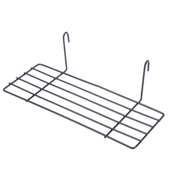 ULTNICE Black Wire Storage Basket Rack Straight Shelf for Grid Panel Use