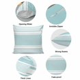 thumbnail image 6 of Throw Pillow Covers, Farmhouse Aqua Striped 26x26 Pillow Covers for Couch/Sofa/Bed, Modern Minimalist Stripes Decorative Square Linen Cushion Pillowcase for Home Decor, 6 of 9