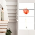 thumbnail image 1 of Grande Fleur de Pavot Rouge Aquarelle - Grande Toile Murale, 1 of 3