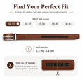 thumbnail image 5 of Men's Automatic Ratchet Belt, 1.38" Wide PU Leather Dress Belt, No-Hole Adjustable Business Belt for Jeans and Dress Pants, Black Brown White - TRISJEM, 5 of 8