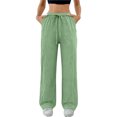 thumbnail image 5 of JUUNthy Wide Leg Pants for Womens, Drawstring Loose Fit Lightweight Casual Lounge Trousers with Pockets Dark Blue L, 5 of 15
