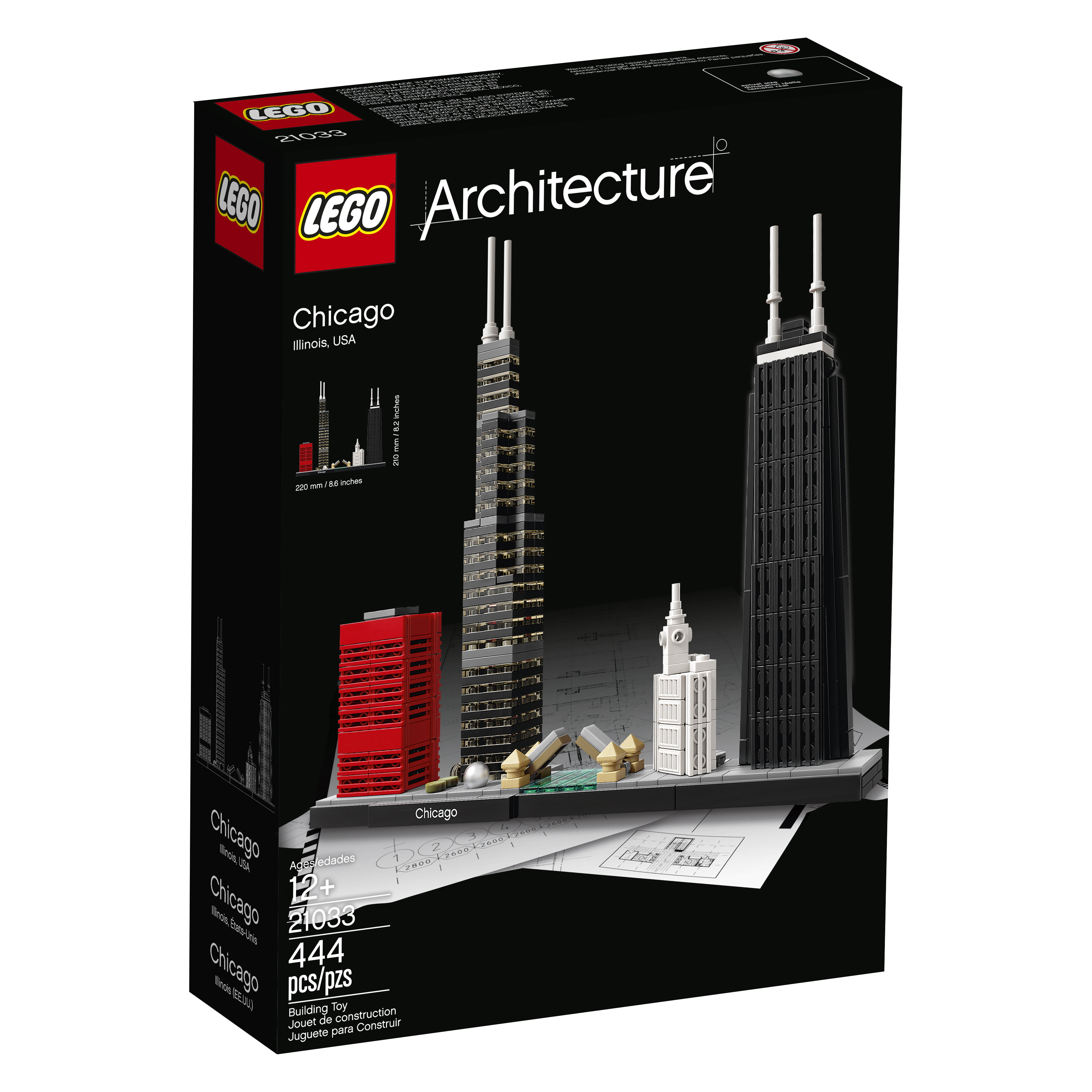 Bange for at dø tankskib skære LEGO Architecture Chicago 21033 Building Set (444 Pieces) - Walmart.com