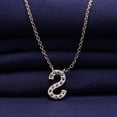 thumbnail image 6 of 18K Rose Gold Plated Initial Necklace | Moissanite Diamond Alphabet Necklace | Dainty Necklaces for Her | Letter "S" Pendant Necklace |18" + 2" Adjustable Chain, 6 of 6