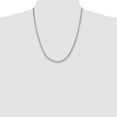 thumbnail image 2 of Diamond2Deal 925 Sterling Silver 3.5mm Curb Chain Necklace for Women 22", 2 of 6