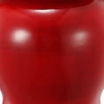 thumbnail image 3 of 6 Inch Small Ginger Jar, Lidded, Porcelain, Bell Shape Set of 3, Red, 3 of 5