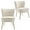 Beige, variant on KCC Modern Velvet Upholstered Accent Chair Set of 2,Mid Century Living Room Chairs with Golden Legs,Comfy Armless Chair Wingback Single Sofa Side Chair for Bedroom,Beige