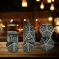 thumbnail image 4 of Juego de dados poliédricos de 7 piezas Muilti-Side D4-D20, D20 D12 D10 D8 D6 D4 Juego de dados, para juegos de rol, enseñanza de matemáticas, juegos Negro Baoblaze Dados poliédricos huecos, 4 of 8
