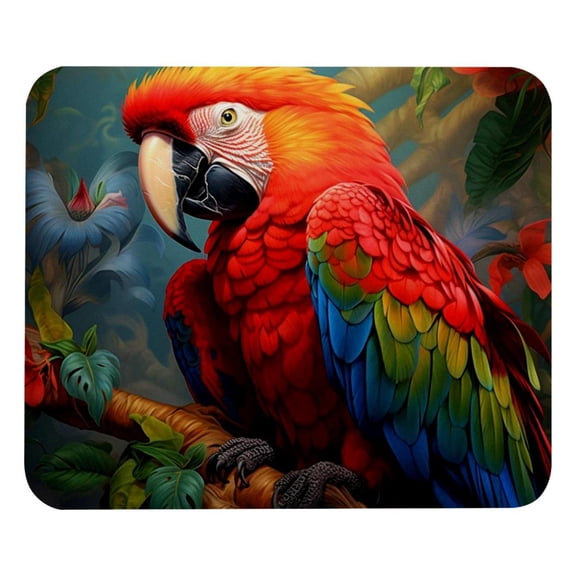 Parrot Mouse Pad, Cloth with Rubberized Base