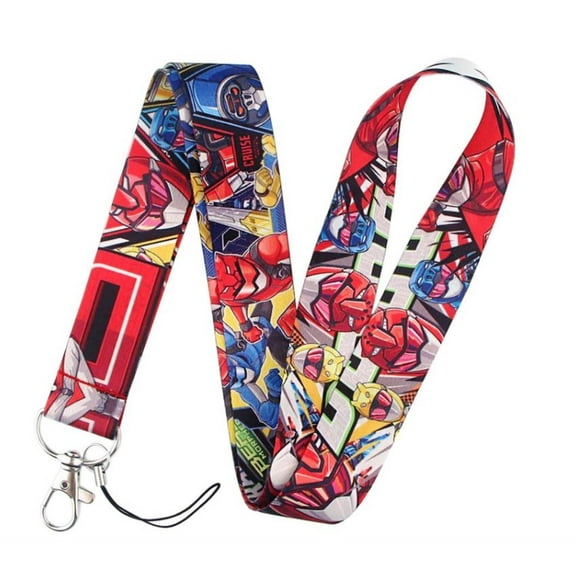 Power Rangers Themed Lanyard ID Holder Keychain