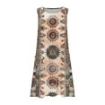 thumbnail image 5 of Women's Summer Dresses Ndbuld Printing Casual Sleeveless Linen Loose Fitting Midi Dress With Pockets,Size S-XXXL, 5 of 5