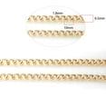 thumbnail image 4 of Curb Chains Twisted Cross Cable Cross Chains Link Bulk Chain DIY Jewelry Findings Materials Golden, 4 of 8