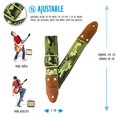 thumbnail image 3 of Correa para guitarra Strap o Tahali para guitarra acústica, bajo eléctrico, guitarra eléctrica Kidam  Military Verde, 3 of 4