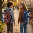 thumbnail image 3 of Chririnla Fire Ice Leopard Pattern Durable Laptop Backpack for Middle High School Travel, Smooth Zippers traspirante 600D Polyester Zaino per ragazze, 3 of 10