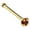 Yellow Gold - 1.5mm stone, variant on 22G Solid 14Kt Gold Nose Bone Stud with Prong Set real Garnet Gemstone, 14kt Yellow Gold or 14kt White Gold - January Birthstone Nose Ring-NBWG_GR-1.5MM
