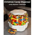 thumbnail image 2 of Christmas Candy Dispenser, 360° Rotating Candy Dispensers with Treat Boxes, 6 Compartments Candy Machine Dispenser, Fun Press-Type Nut Storage Box for Rice, Cereals, Snacks, Candies (L(15L)), 2 of 7