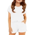 thumbnail image 2 of Cute Summer Clothes for Girls Short Sleeve Tshirts and Shorts with Pockets Back to School Clothes Two Piece Sets for Girls Size 6-14 Years, 2 of 5
