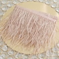 thumbnail image 2 of Efavormart 39" Dusty Rose Real Ostrich Feather Trims With Satin Ribbon Tape For Wedding Decoration, 2 of 11